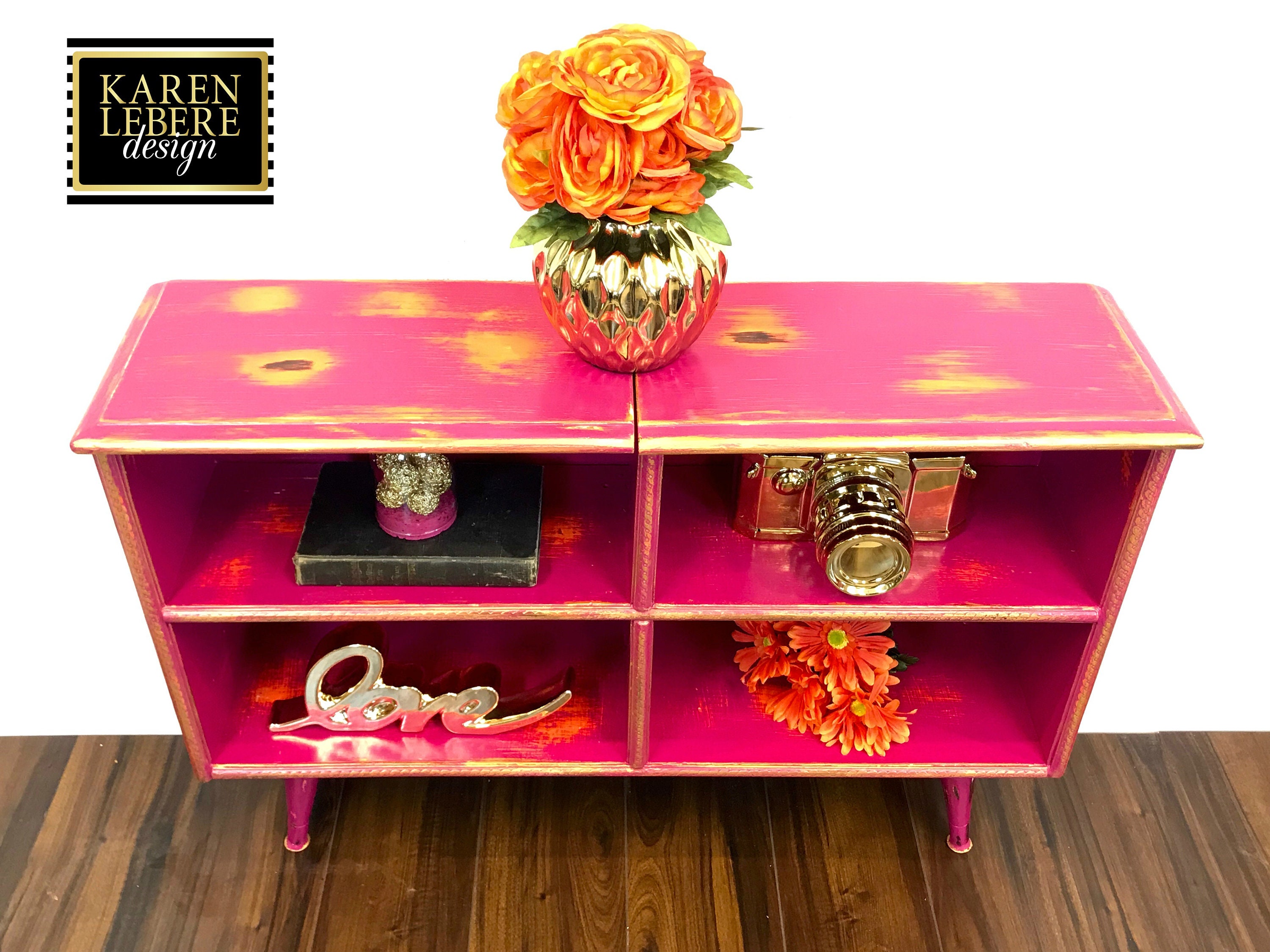 SOLD Boho Chic Bookcase Dresser TV Console Buffet Entry Etsy