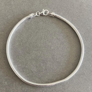 Sterling Silver Snake Chain Bracelet - Sterling Silver