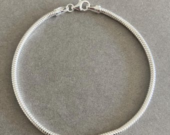Sterling Silver Snake Chain Bracelet - Sterling Silver