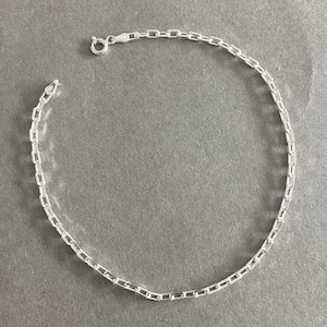 Silver Anchor Link Chain Anklet - Sterling Silver