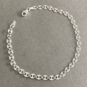 Silver Marine Flex Chain Anklet - Sterling Silver