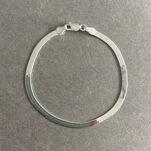 Sterling Silver Herringbone 3.25mm Chain Bracelet - Sterling Silver