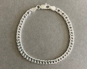 Sterling Silver Rombo Chain Bracelet - Sterling Silver