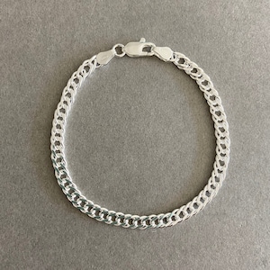 Sterling Silber Rombo Kettenarmband - Sterling Silber