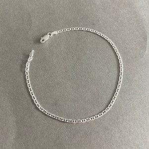 Silver RPM Chain Anklet - Sterling Silver