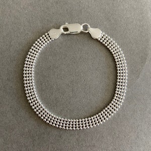 Sterling Silber Bead Kettenarmband - Sterling Silber