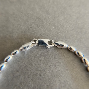 Sterling Silver Rice Bead Chain Bracelet - Sterling Silver - Etsy