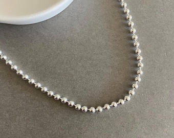 Sterling Silver "Bead Chain" Necklace Chain