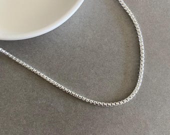 Sterling Silver "M Box Chain" Necklace Chain