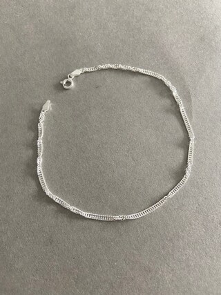 Cavigliera In Argento Sterling 925 Singapore - Catena Bianca E Gialla, Placcata Rodio, Lunghezza Regolabile 9-28cm