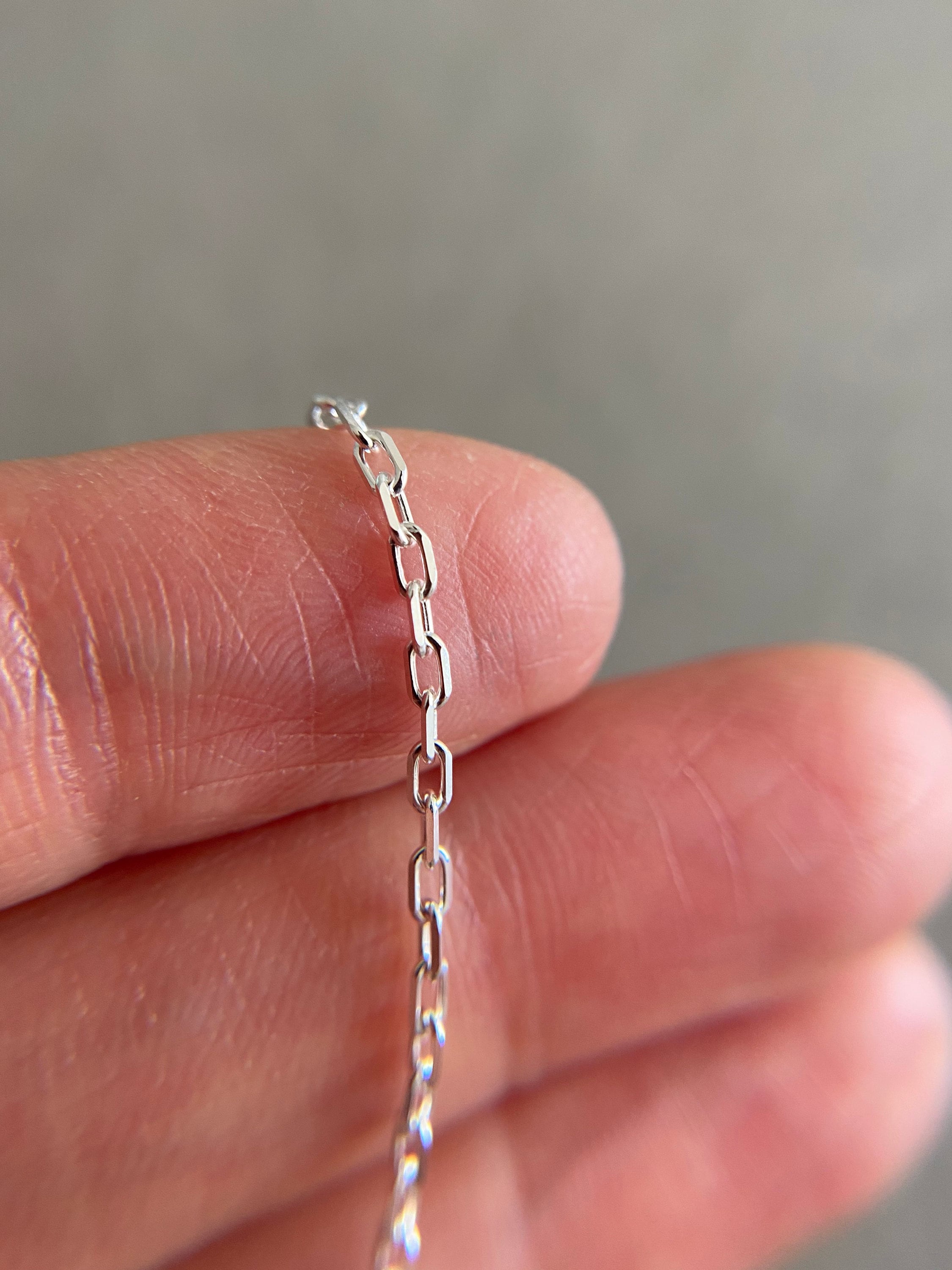 Sterling Silver anchor Chain Necklace Chain Etsy