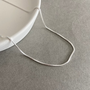 Sterling Silver &quot;Box Chain&quot; Necklace Chain