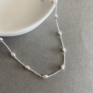 Sterling Silver &quot;Oval Moon Chain&quot; Necklace Chain
