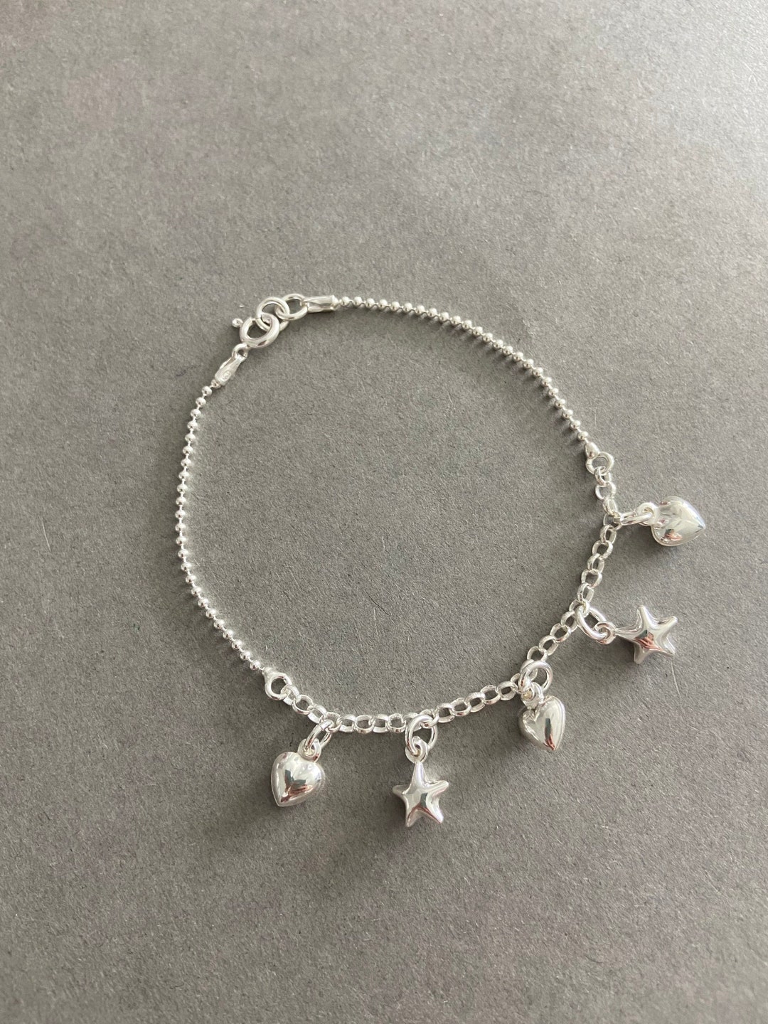 ブレスレット Star Chain Bracelet #5934 Star Chain Bracelet, Handmade Bracelet, Boho Silver Bracelet
