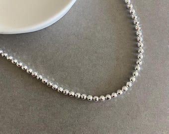 Sterling Silver "4mm Ball Diamond Cut Chain" Necklace Chain