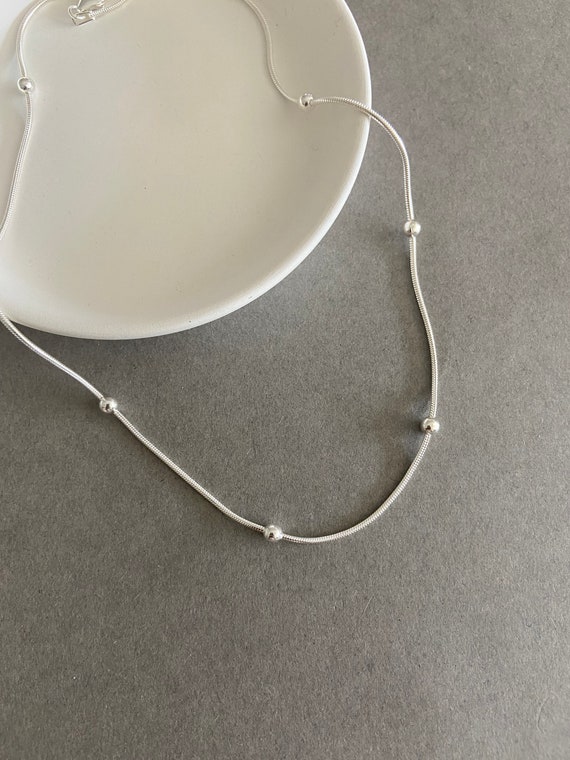 ★SENTIMENTS★ NO.334 [SILVER] SNAKE BALL NECKLACE MUSINSA | SENTIMENTS NO.334 SNAKE BALL NECKLACE