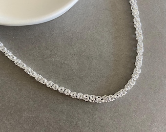 Sterling Silver "Byzantine Chain" Necklace Chain