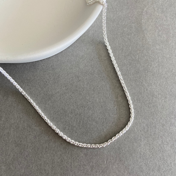 Sterling Silver "Wheat Chain" Necklace Chain