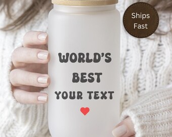 World's Best Mug Customizable Iced Coffee Frosted Tumbler Personalize World's Best Mug Create Your Own Mug Any Text Mug