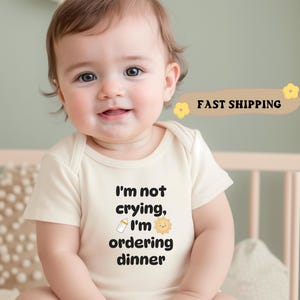 Funny Baby Onesies® for Babies I&#39;m Not Crying Custom Bodysuit Funny Newborn Baby Gift Baby Shower Gift for New Parents Custom Onesie®