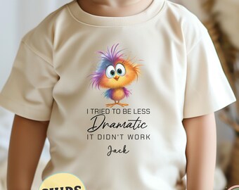 Personalized Funny Toddler Shirt Custom Name Bird T-Shirt Gift for Toddler Cute Gift For Girl Funny Toddler Gifts Sarcastic Humor