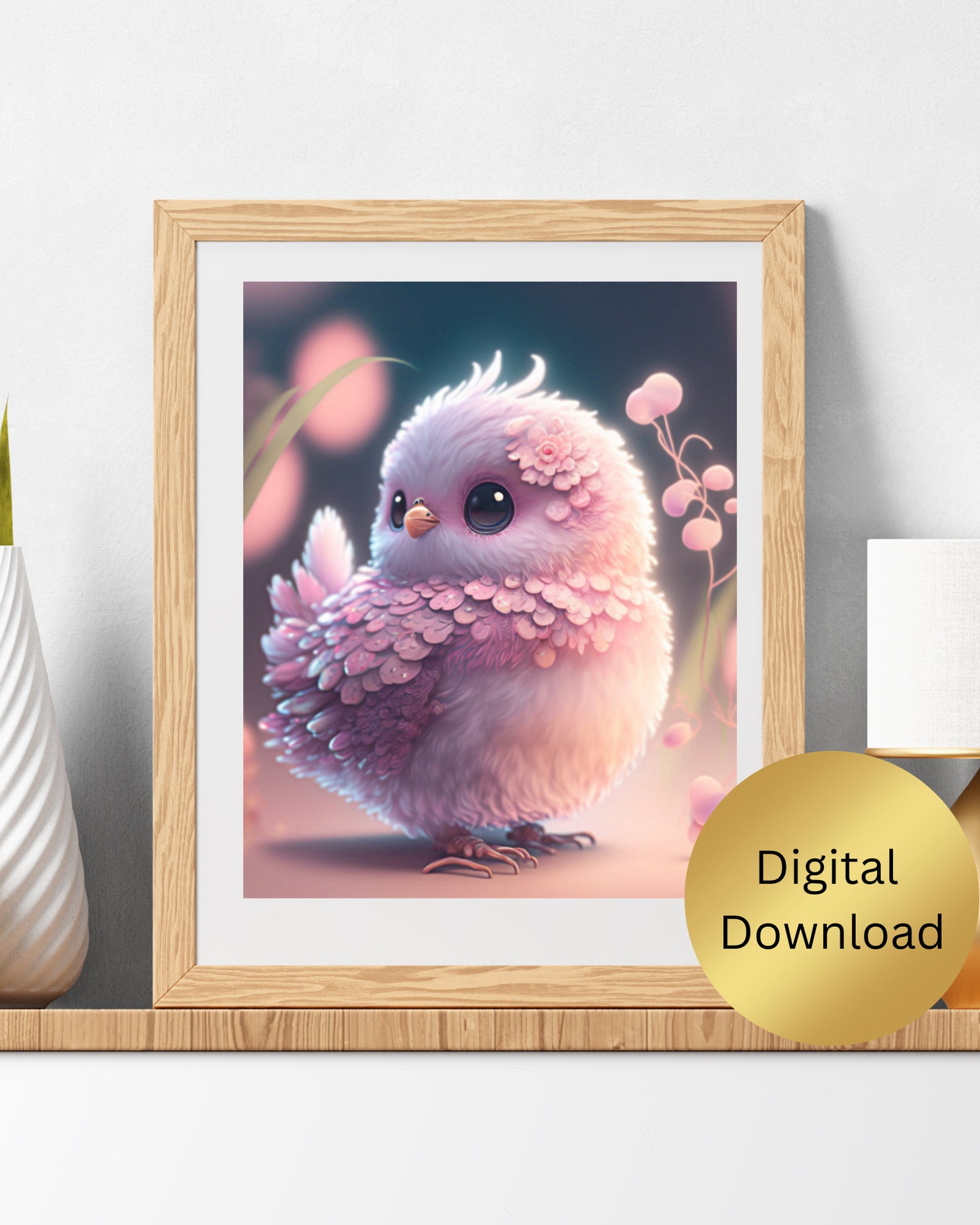 Cute Baby Pink Owl Nursery Art Printable Digital Download Etsy