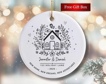 Personalized New Home Gift New Home Ornament Custom House Address Ornament Housewarming Gift New Home Christmas Ornament New Home Owner