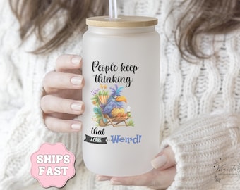 Funny Bird Mug Sarcastic Humor Mug Funny Gift for Coworker Boss Funny Mug Gift Funny Quote Mug Frosted Tumbler Don't Care