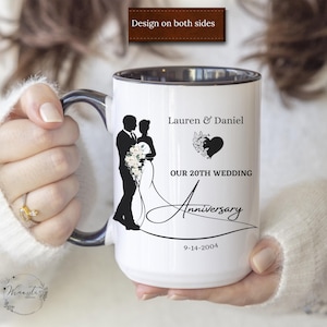 Personalized 20th Anniversary Mug Anniversary Gift For Couples 20th  Anniversary Gift Ideas 20 Year Personalized Wedding Anniversary