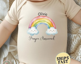 Personalized Baby Onesie® Answered Prayer Outfit Baby Outfit Baby Announcement Cute Bodysuit Newborn Baby Baby Shower Faith Blessing Onesie®