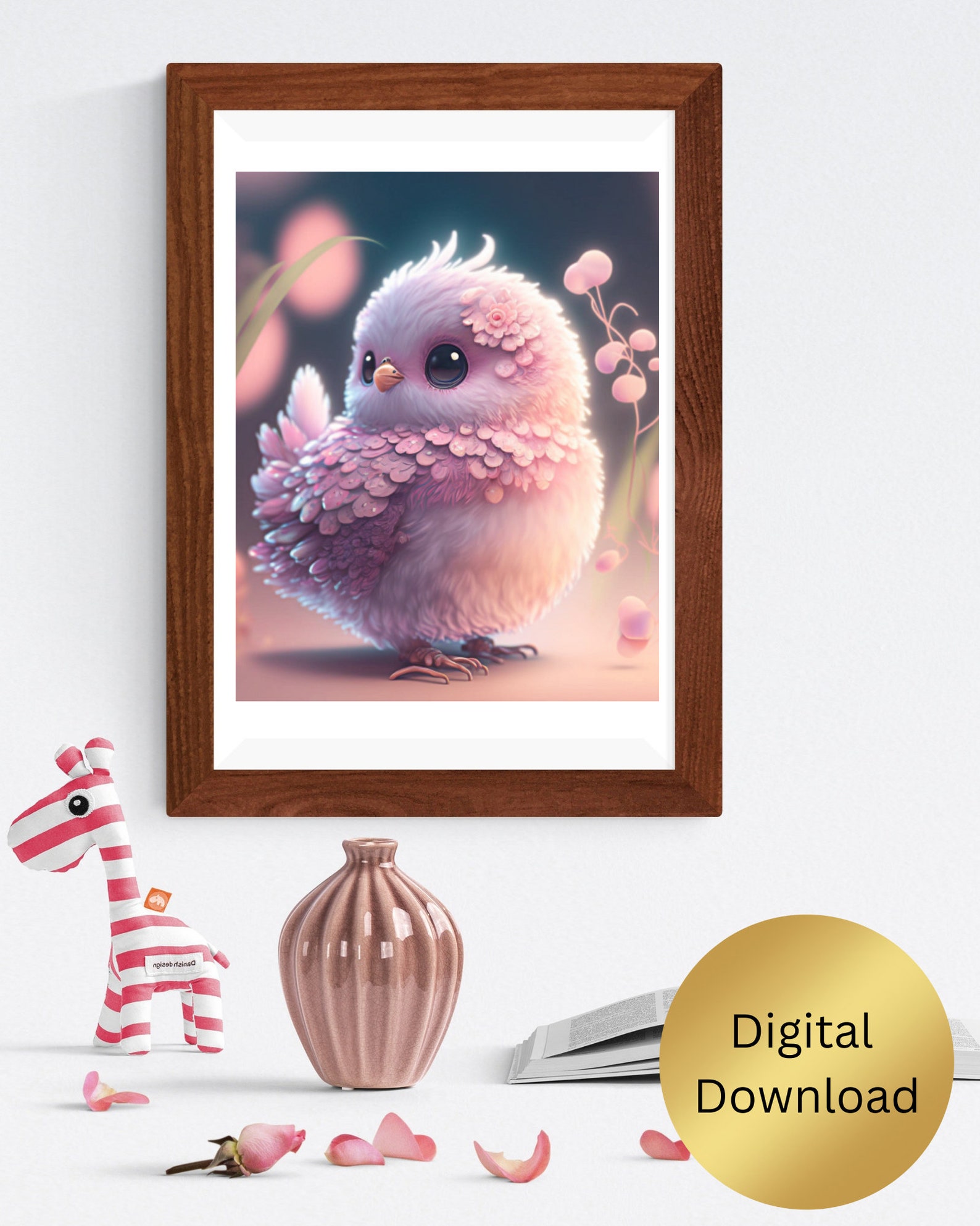 Cute Baby Pink Owl Nursery Art Printable Digital Download Etsy