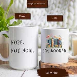 Personalized Book Lover Mug Bookworm Gift for Book Lover Custom Reader Gift Funny Nope Reading Mug Bookish Coffee Mug Book Nerd Gift