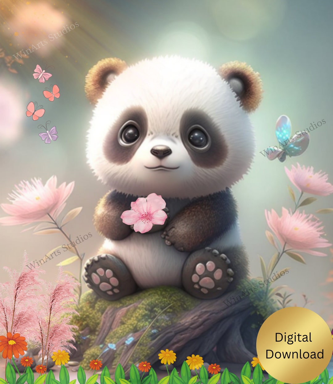 Baby Panda Fine Art Print - Animal Art, Panda Poster, Nursery Art, Gift  Ideas, Wall Decor