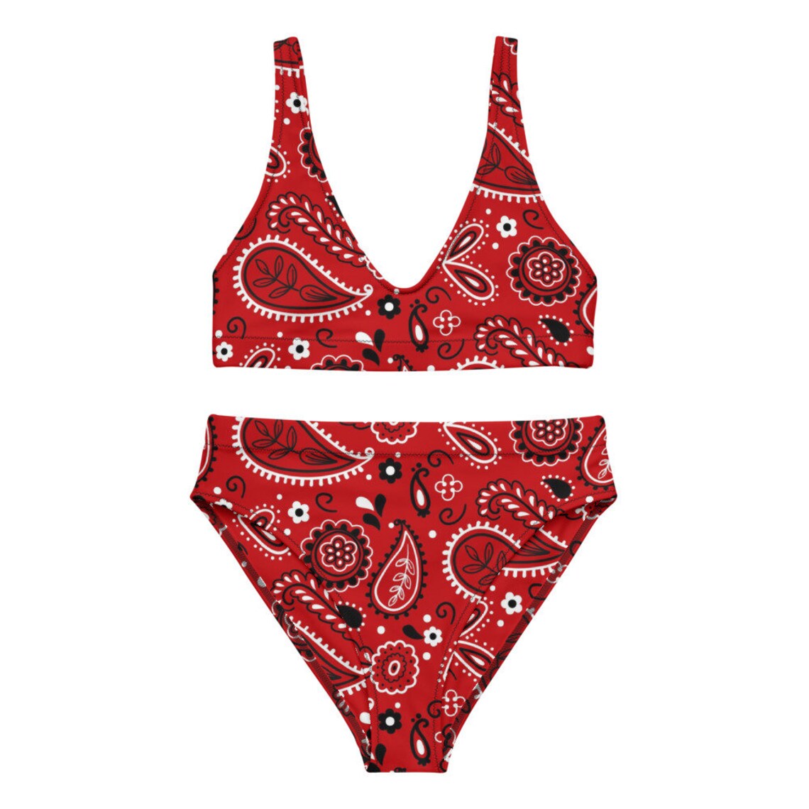 Beautiful Bandana highwaisted bikini Etsy