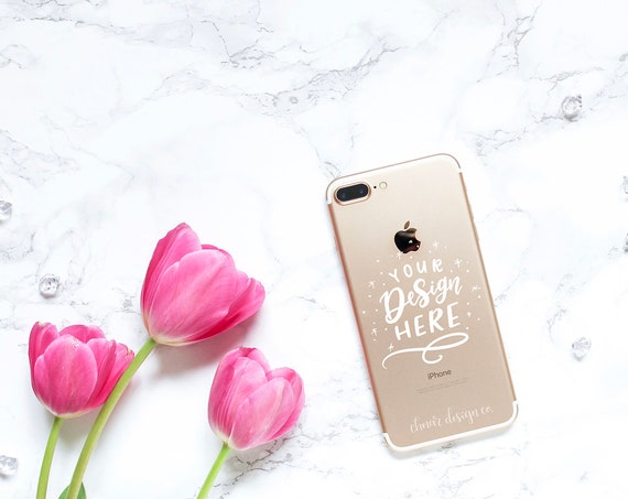 Iphone Flatlay Mockup Tulips Svg Mockup Calligraphy Iphone Flatlay Mockup Tulips Svg Mockup Calligraphy