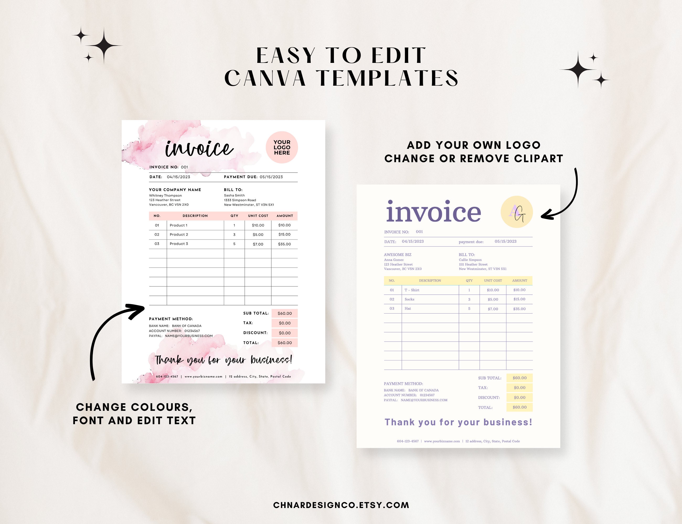 invoice-schedule-template-simple-billing-invoice-template-etsy-australia