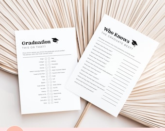 How Well Do You Know the Grad Printable, Who Knows The Graduate Best Grad Game, Graduation Party Game Icebreaker Activity, Instant Download
