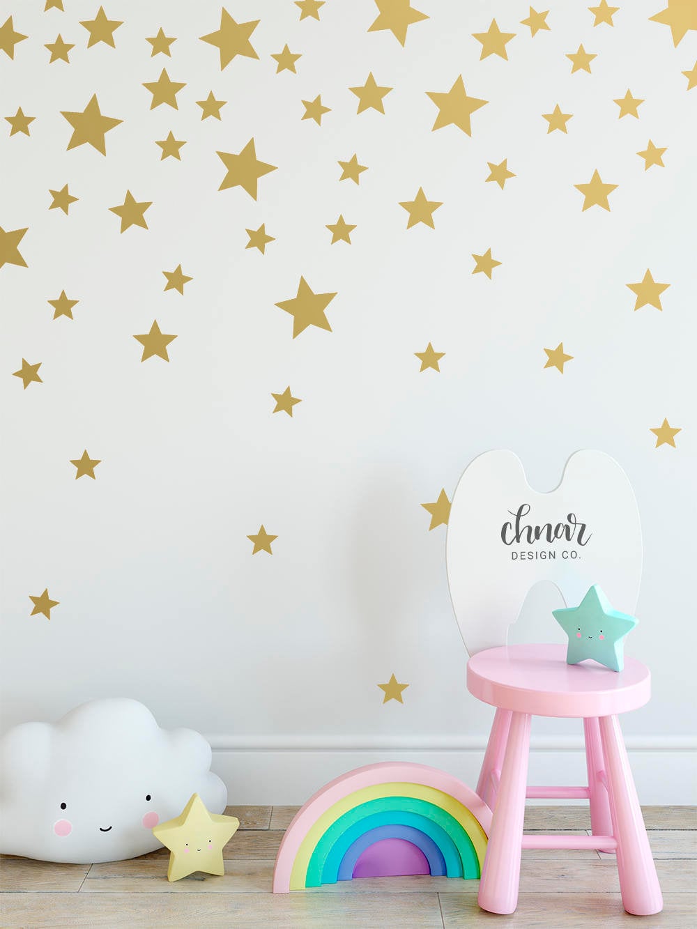 Gold Star Wall Decals Mixed Sizes Available Star Wall Etsy