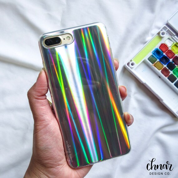 Holographic iPhone Case Laser Beam Hologram Case Rainbow Etsy