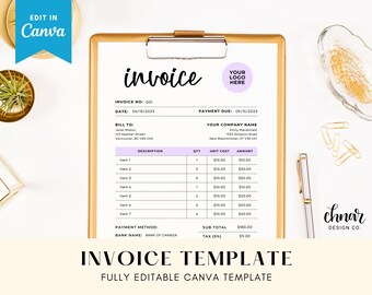 Florist Invoice Template, Order Form Editable in Canva, Printable Business Order Sheet, Custom Floral Order Invoice,  Small Business Forms