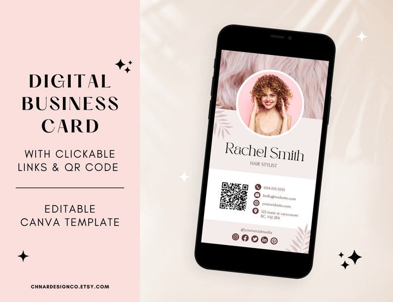 Digital Tap Business Card Digital Business Card Clickable Etsy