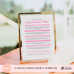 Cancellation Policy For Nail Techs, Editable Lash Business Forms, DIY Printable Booking Policy Form For Hair Braids Mua Esthetician Med Spa