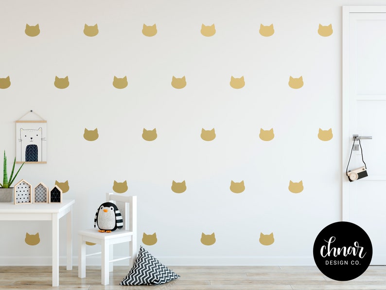 Cat Head Wall Decals BESTSELLER Various Colors & Sizes Etsy