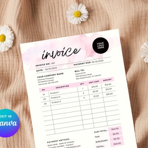 Ausfüllbare Rechnungsvorlage Pdf, Einfache Rechnungsvorlage pdf, Canva Vorlage, Einfache Verkaufsrechnung Vorlage, Bestellformular, Rechnung Checkliste