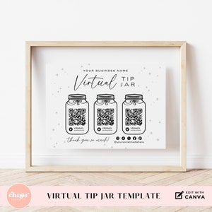 Tip Jar Wedding Bar Sign With QR Code, Editable Canva Template, Tip Your Bartender Sign, Feeling Tipsy Sign, Paypal Cashapp Venmo Payments