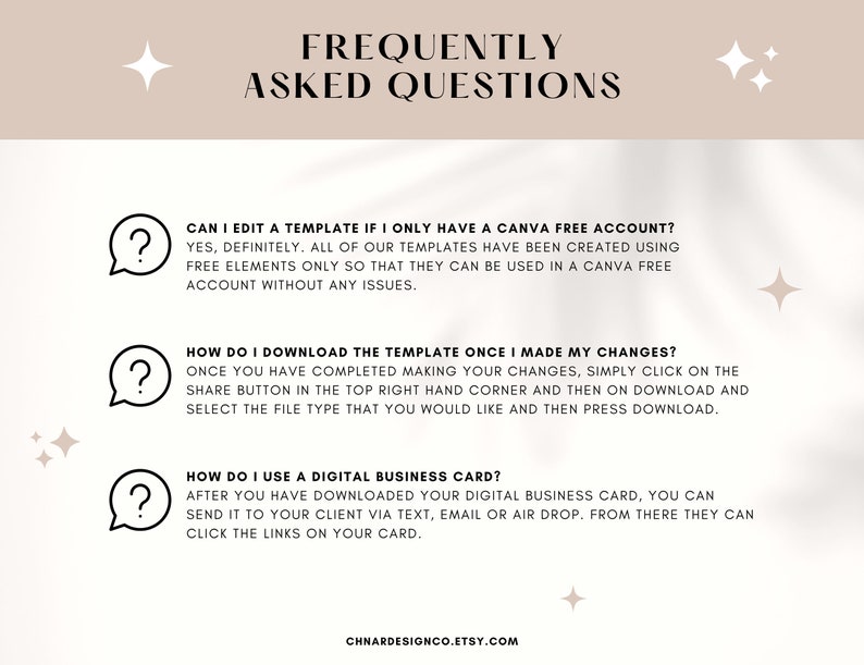 Editable Digital Business Card Clickable Links Canva Template - Etsy