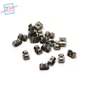 100 tapones para pendientes mariposa, plata clara / plata / oro / bronce / gun-metal imagen 6