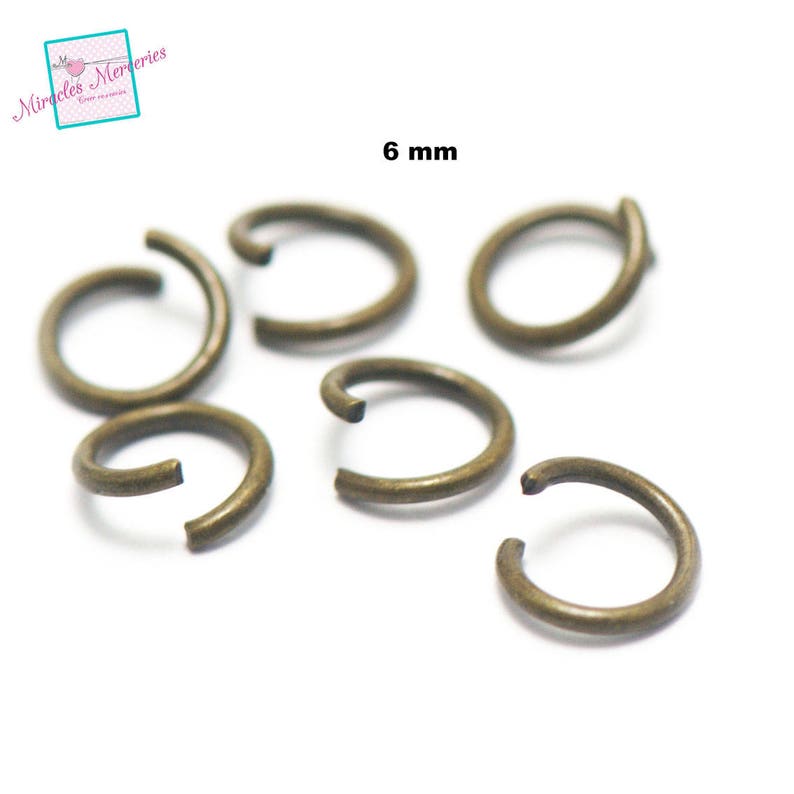 100/500 split rings 6 mm, colors of your choice Bronze