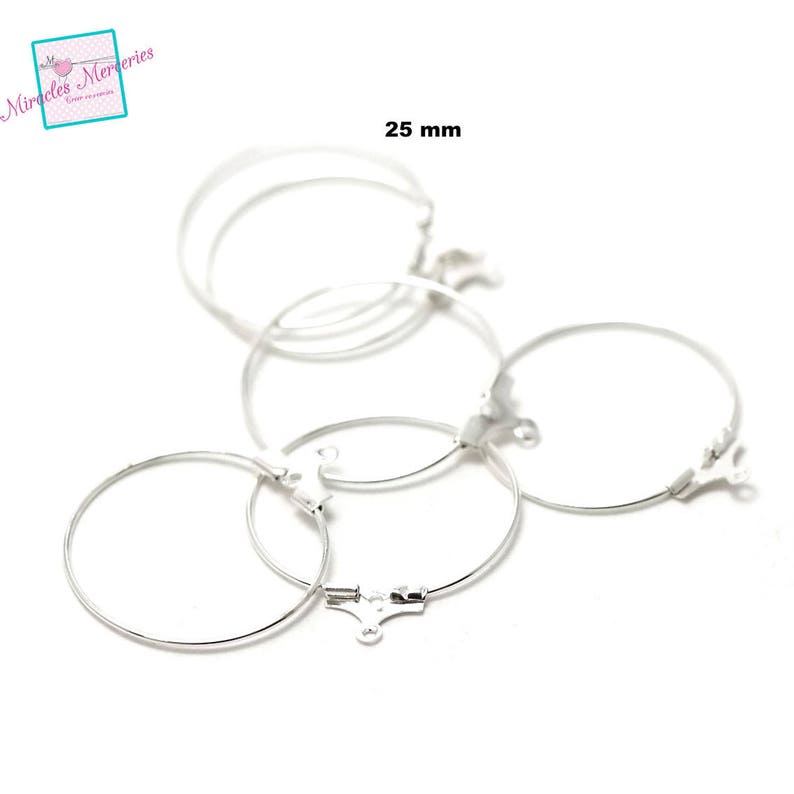 20 hanger hoops 25 mm, light silver/silver/gold image 2