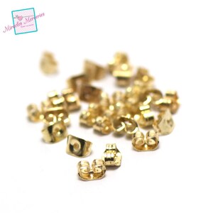 100 tapones para pendientes mariposa, plata clara / plata / oro / bronce / gun-metal imagen 4